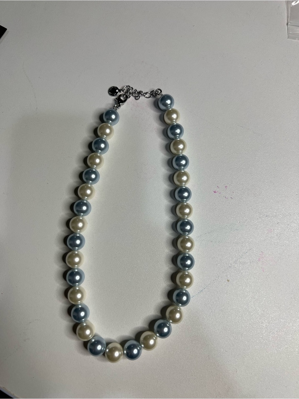 Charter club Classic Two-Tone Pearl Necklace – Blue & Cream